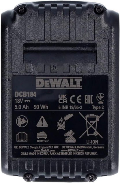 DEWALT 18V XR 5.0Ah Lithium-Ion Battery – DCB184-XE