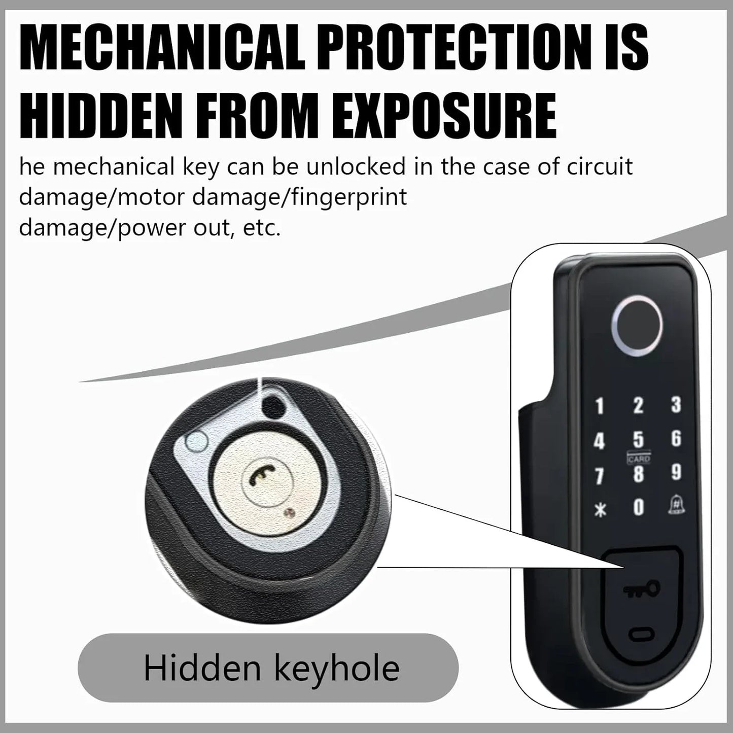 Smart Outdoor Gate Lock with Fingerprint Access & WiFi App Control – Waterproof Design