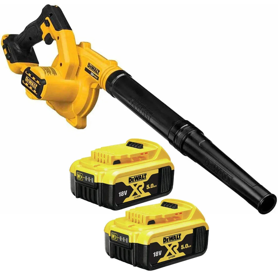 DEWALT 18V Cordless Garden Blower Kit with 2 x 5.0Ah Batteries