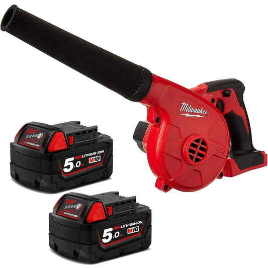 Milwaukee 18V Cordless Garden Blower Kit with 2 x 5.0Ah Batteries